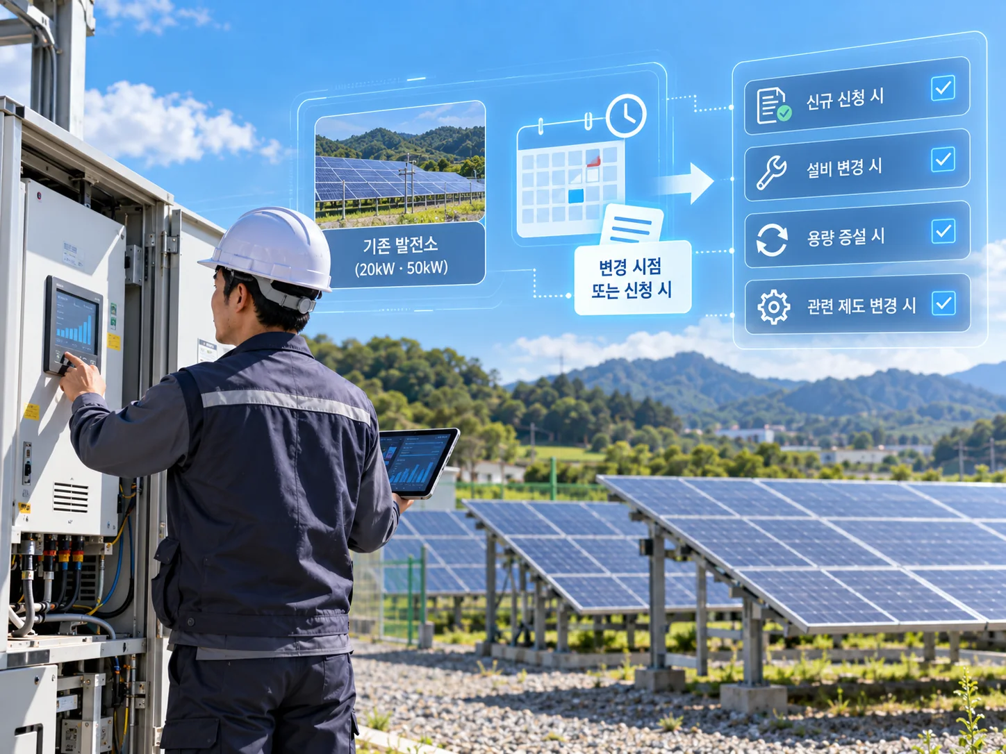 기존 20kW 50kW 태양광 발전소 원격제어 적용 여부