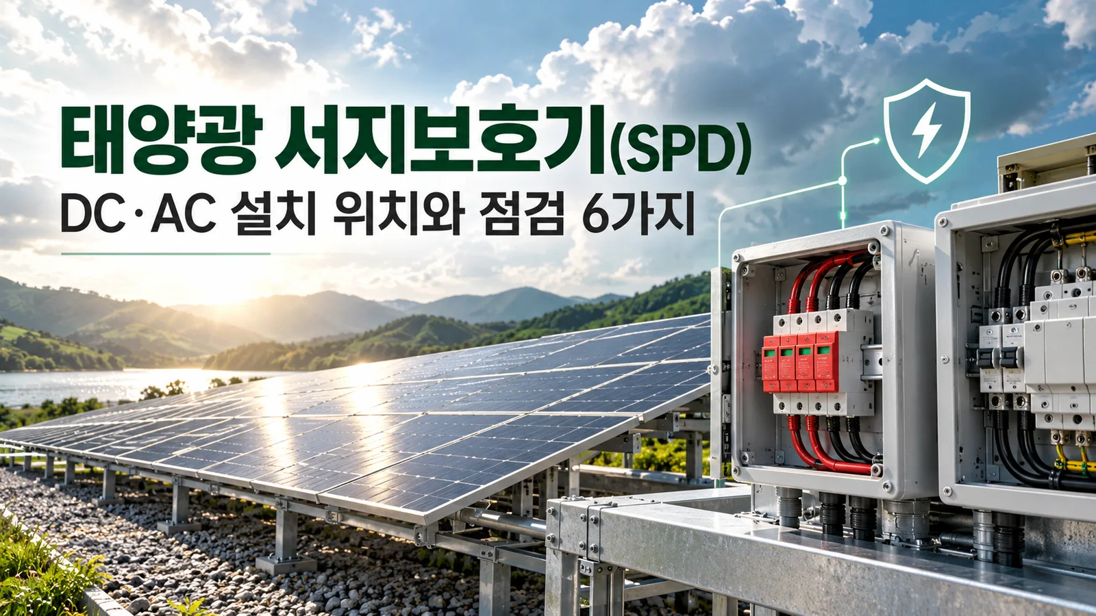 태양광 서지보호기(SPD)와 태양광 발전소 전기함, DC·AC 설치 위치와 점검 6가지 대표 이미지